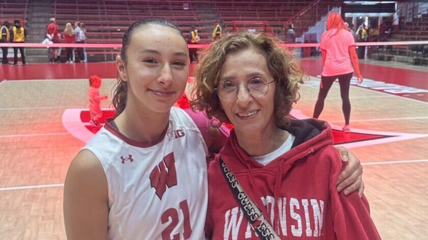 Why a family visit carries extra meaning for this Wisconsin volleyball defensive specialist